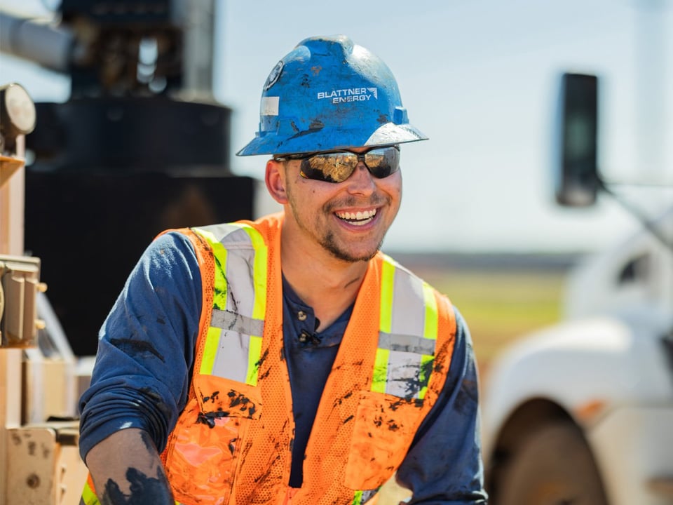 Photo of male worker smiling