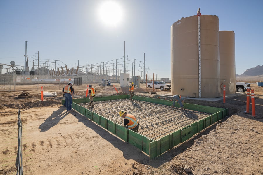 Crews work on Papago Storage