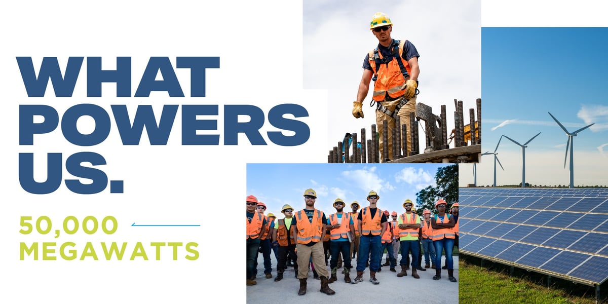 Blattner Company Reaches 50,000 Megawatt Clean Energy Milestone